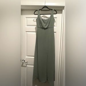 Vineyard Green bridesmaid dress from Dessy Group size 4